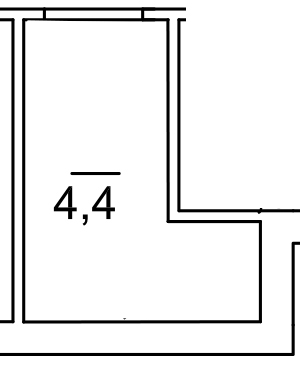 Планування Комора площею 4.4м2, AB-02-м1/К0030.