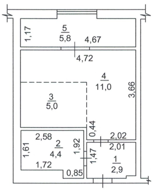 Планування Smart-квартира площею 29.1м2, AB-10-09/0073а.