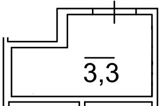 Планировка Кладовка площей 3.3м2, AB-03-м1/К0060.