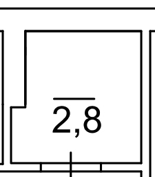 Planning Storeroom area 2.8m2, AB-03-м1/К0040.