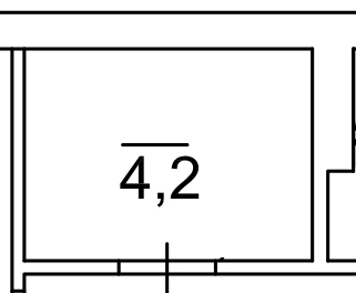 Планування Комора площею 4.2м2, AB-03-м1/К0047.