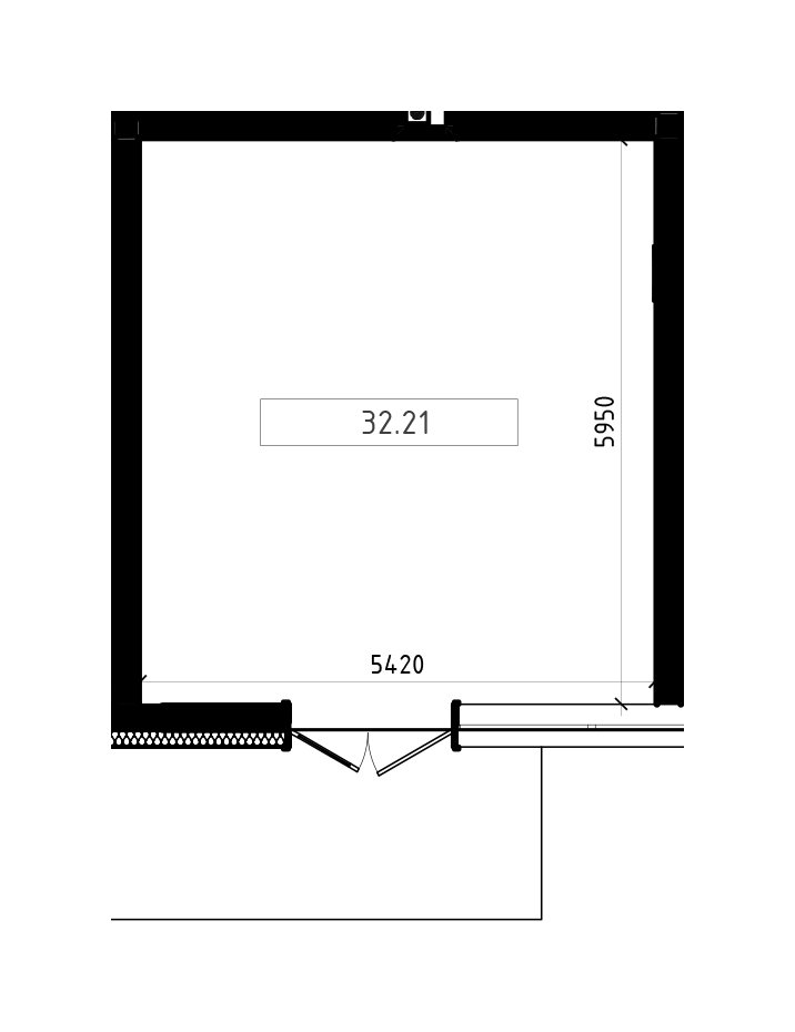 Планировка Коммерческие площей 32.21м2, LR-002-01/C004.