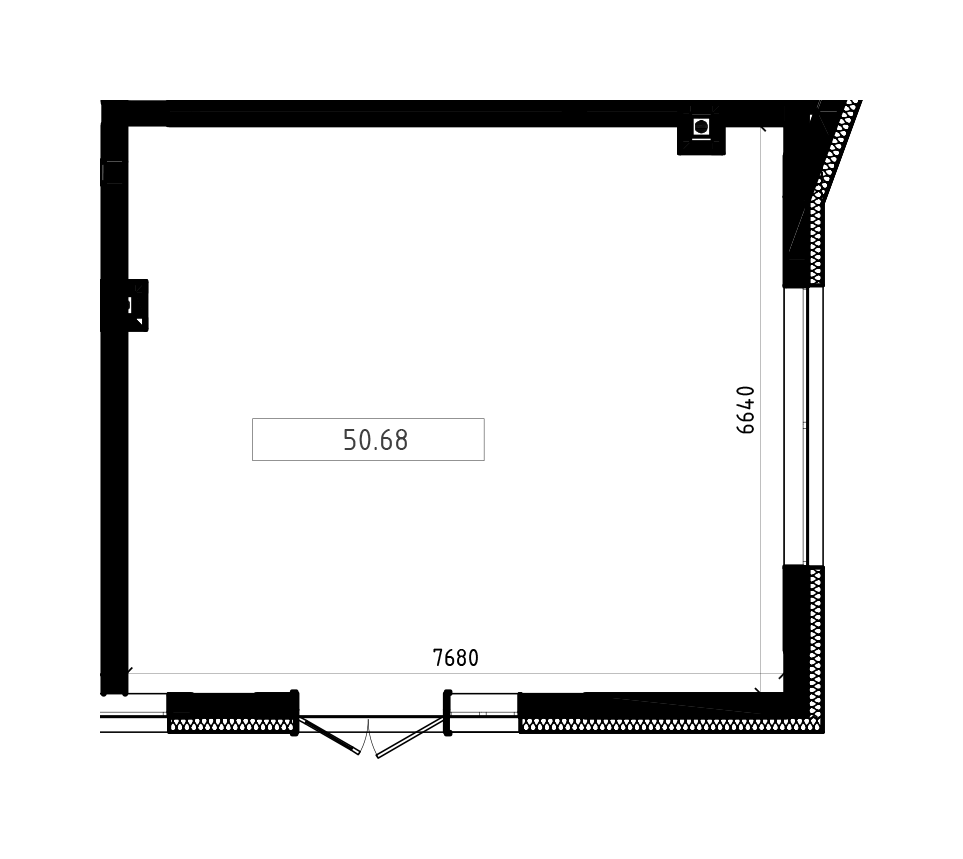 Планировка Коммерческие площей 50.68м2, LR-002-01/C005.