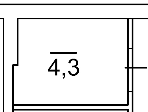 Планування Комора площею 4.3м2, AB-03-м1/К0012.