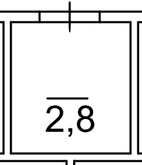 Планування Комора площею 2.8м2, AB-03-м1/К0053.