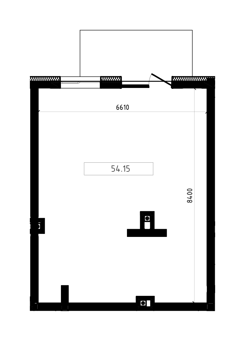 Планировка Коммерческие площей 54.15м2, LR-002-01/C002.