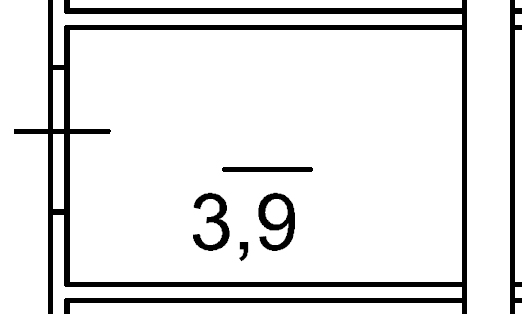 Планування Комора площею 3.9м2, AB-03-м1/К0014.