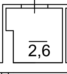 Планування Комора площею 2.6м2, AB-03-м1/К0069.