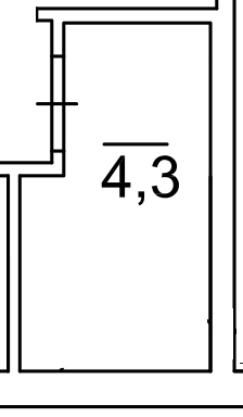 Planning Storeroom area 4.3m2, AB-03-м1/К0065.