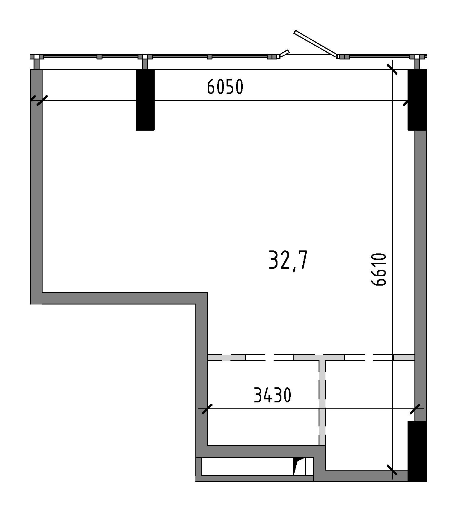 Планування Комерційні площею 32.74м2, AB-19-м1/Т0002.