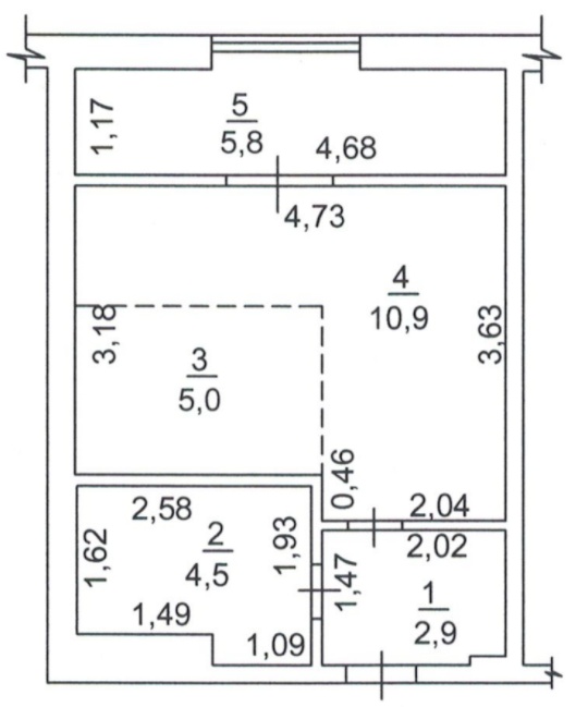 Планування Smart-квартира площею 29.1м2, AB-10-04/0028а.