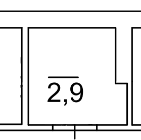 Planning Storeroom area 2.9m2, AB-03-м1/К0045.