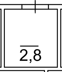 Планування Комора площею 2.8м2, AB-03-м1/К0054.