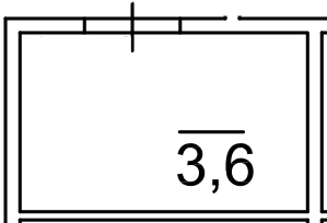 Планування Комора площею 3.6м2, AB-03-м1/К0038.