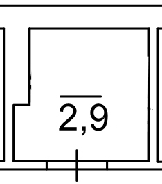 Planning Storeroom area 2.9m2, AB-03-м1/К0046.