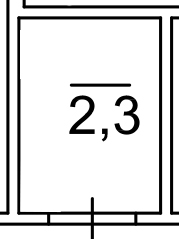 Планування Комора площею 2.3м2, AB-03-м1/К0071.
