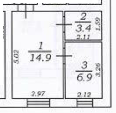Planning 1-rm flats area 25.18m2, 7f5d1662-946d-11ea-ba9b-00155d42e317.