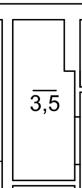 Планування Комора площею 3.5м2, AB-02-м1/К0011.