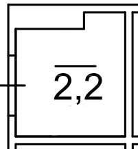 Planning Storeroom area 2.2m2, AB-03-м1/К0062.