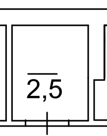 Планування Комора площею 2.5м2, AB-03-м1/К0041.