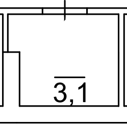 Planning Storeroom area 3.1m2, AB-03-м1/К0066.