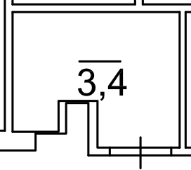 Planning Storeroom area 3.4m2, AB-03-м1/К0059.