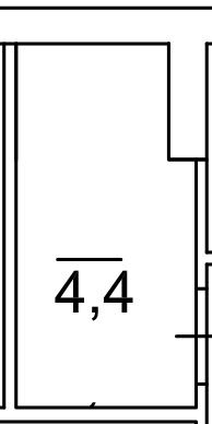 Планування Комора площею 4.4м2, AB-03-м1/К0034.