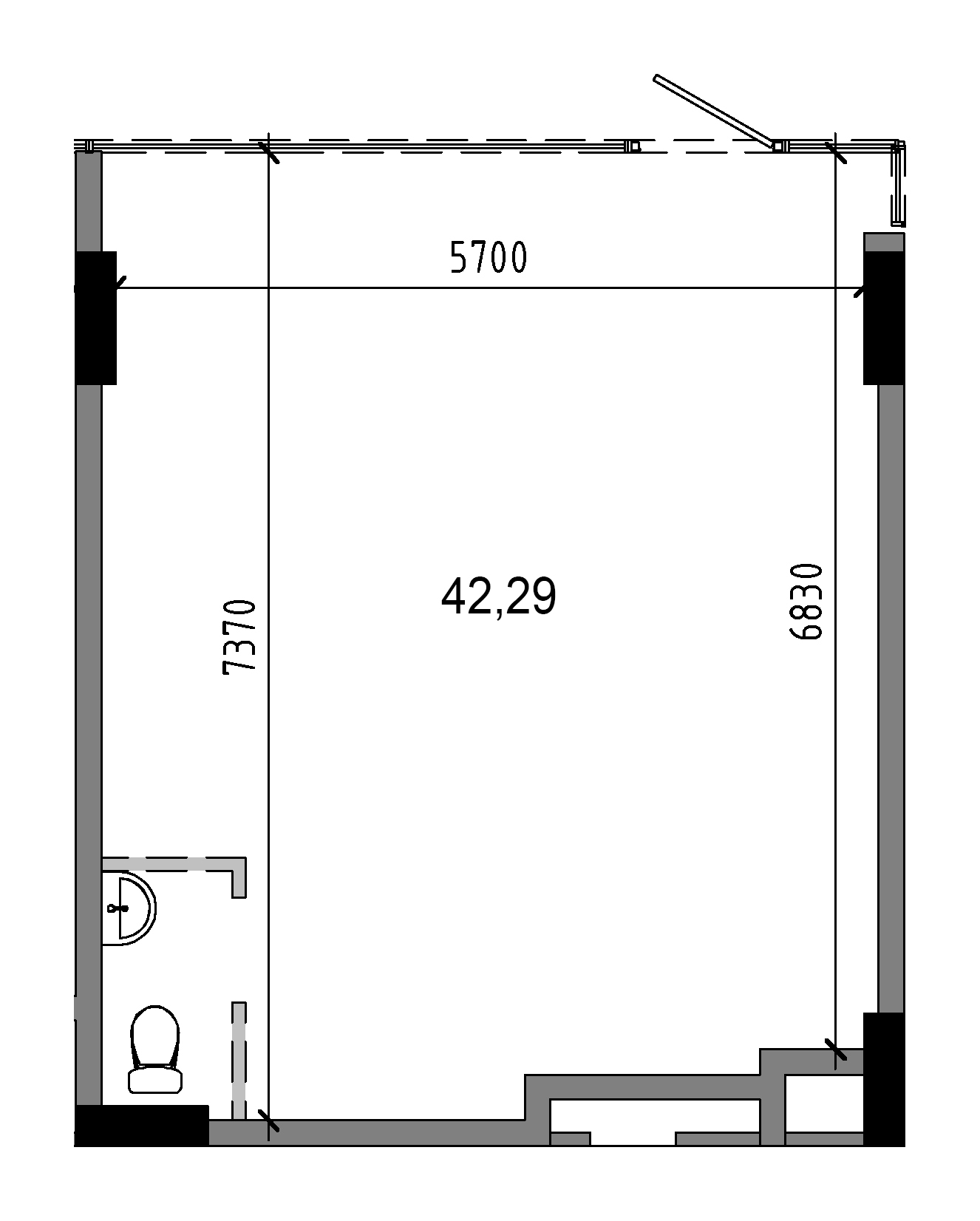 Планировка Коммерческие площей м2, AB-20-м1/Т0004.
