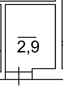 Planning Storeroom area 2.9m2, AB-03-м1/К0026.