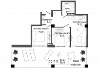 Планування 2-к квартира площею 56.13м2, 2f6e3ea7-c2de-11eb-baa2-00155d42e31d.