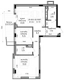 Планировка Квартиры площей 0м2, LR-003-02/0007.