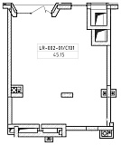 Planning Commercial premises area 45.15m2, 1430f23f-4b48-11f0-bad1-00155d42e31d.