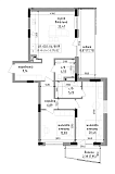 Planning 2-rm flats area 95.82m2, LR-002-04/0019.
