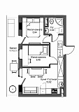 Planning 2-rm flats area 36.49m2, UM-001-06/0017.