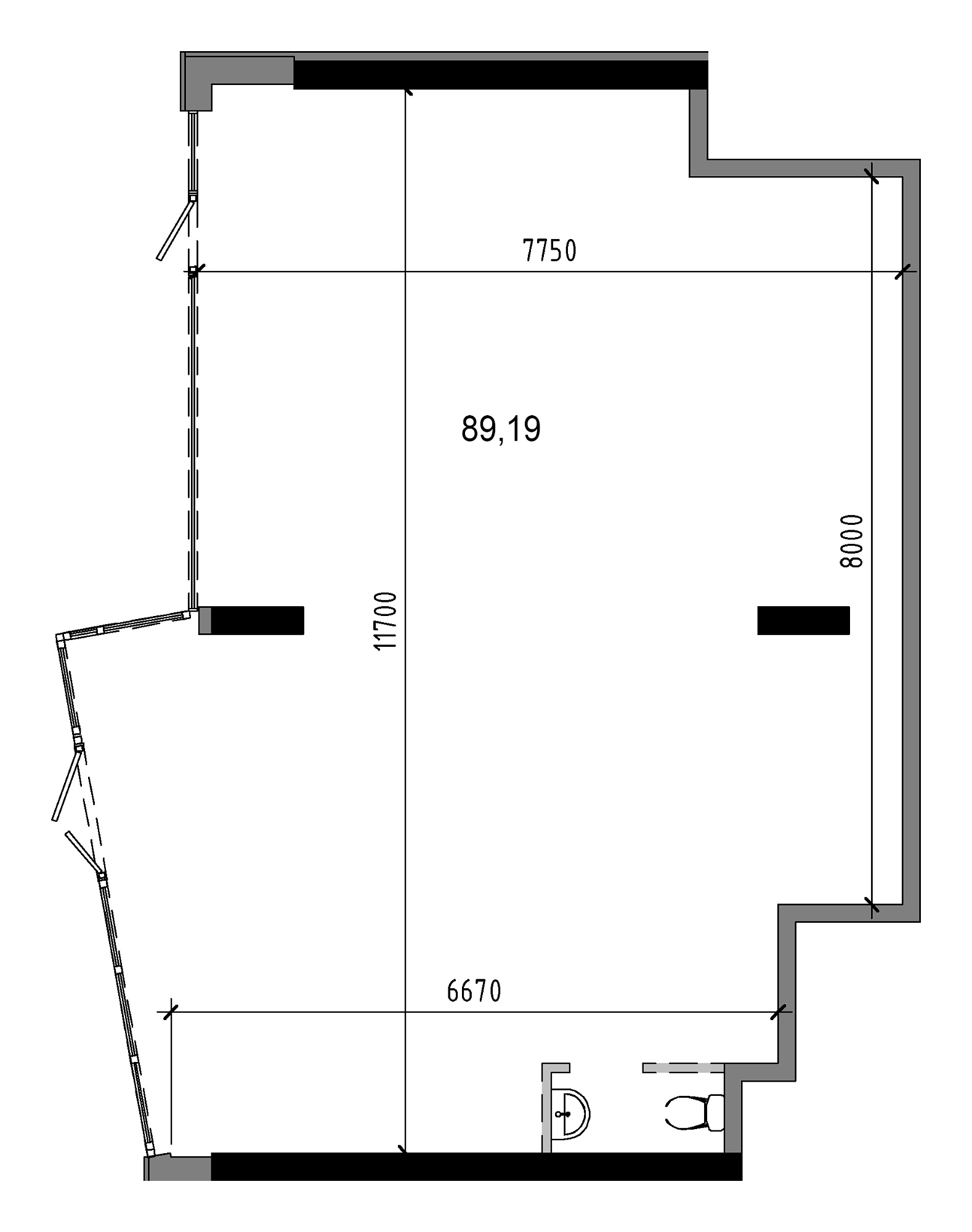 Планировка Коммерческие площей м2, AB-20-м1/Т0002.