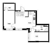Планировка 2-к квартира площей 47.25м2, 833ac7c3-42b6-11f0-bad1-00155d42e31d.