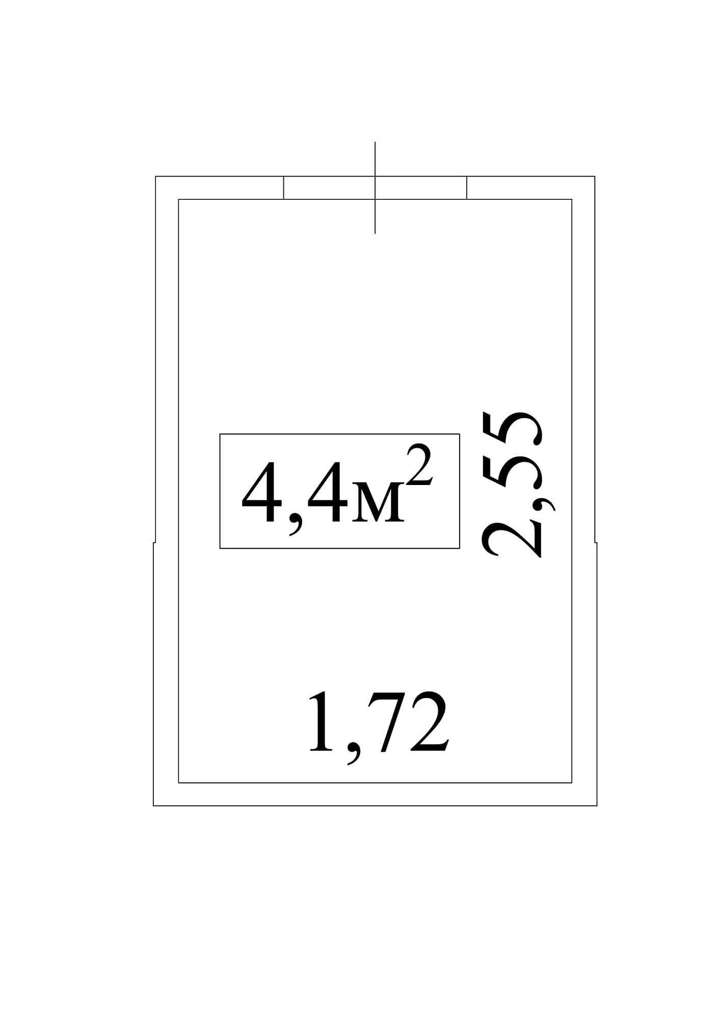 Планування Комора площею 4.4м2, AB-01-м1/К0035.