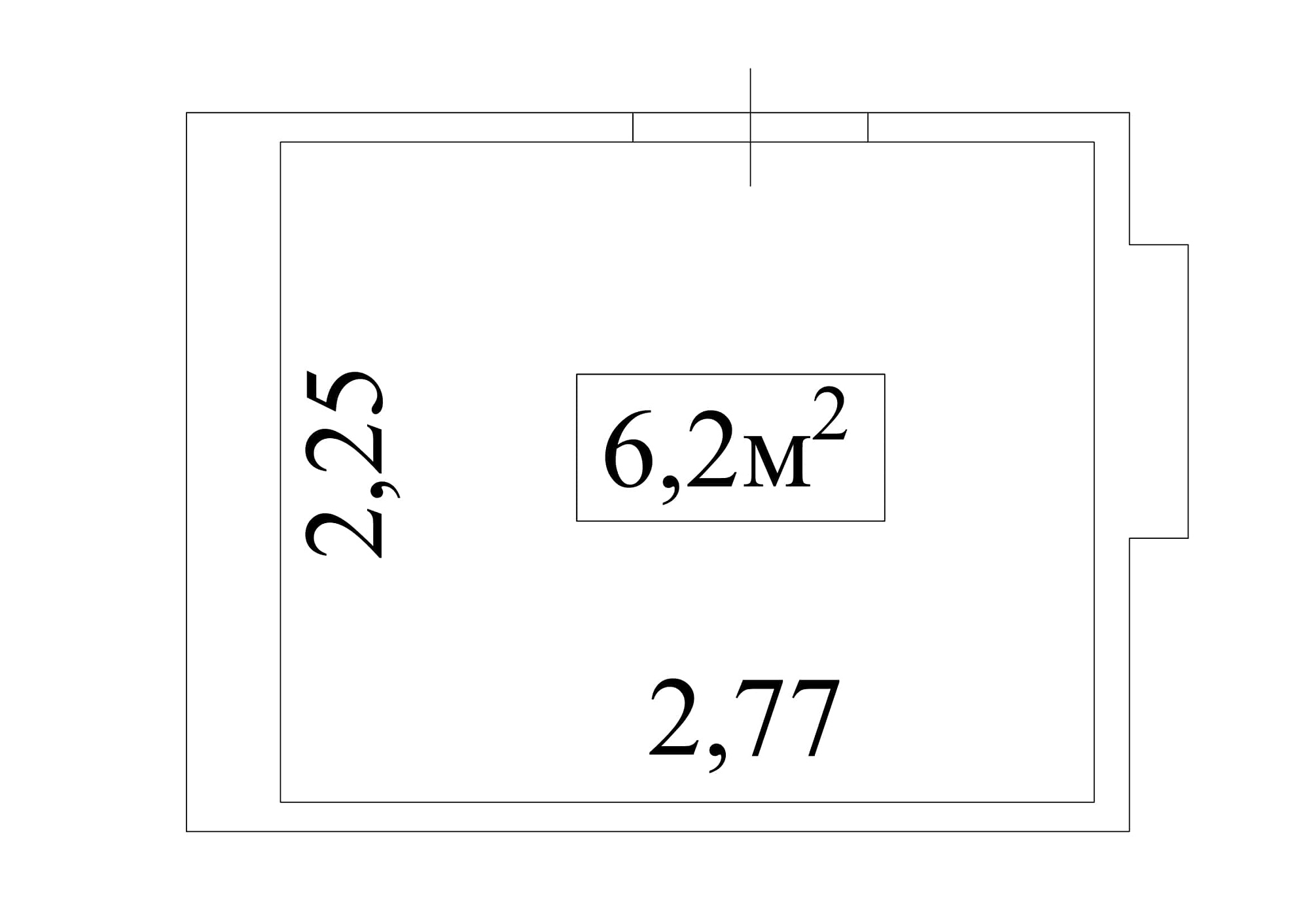 Планировка Кладовка площей 6.2м2, AB-01-м1/К0014.