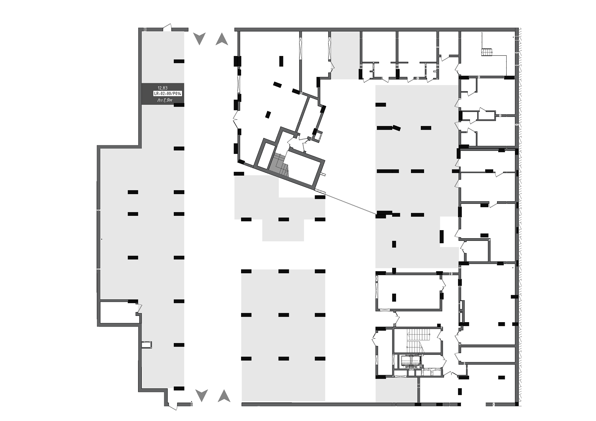 Planning Parking places area 12.83m2, 88f8c482-24b2-11ef-bac2-00155d42e31d.