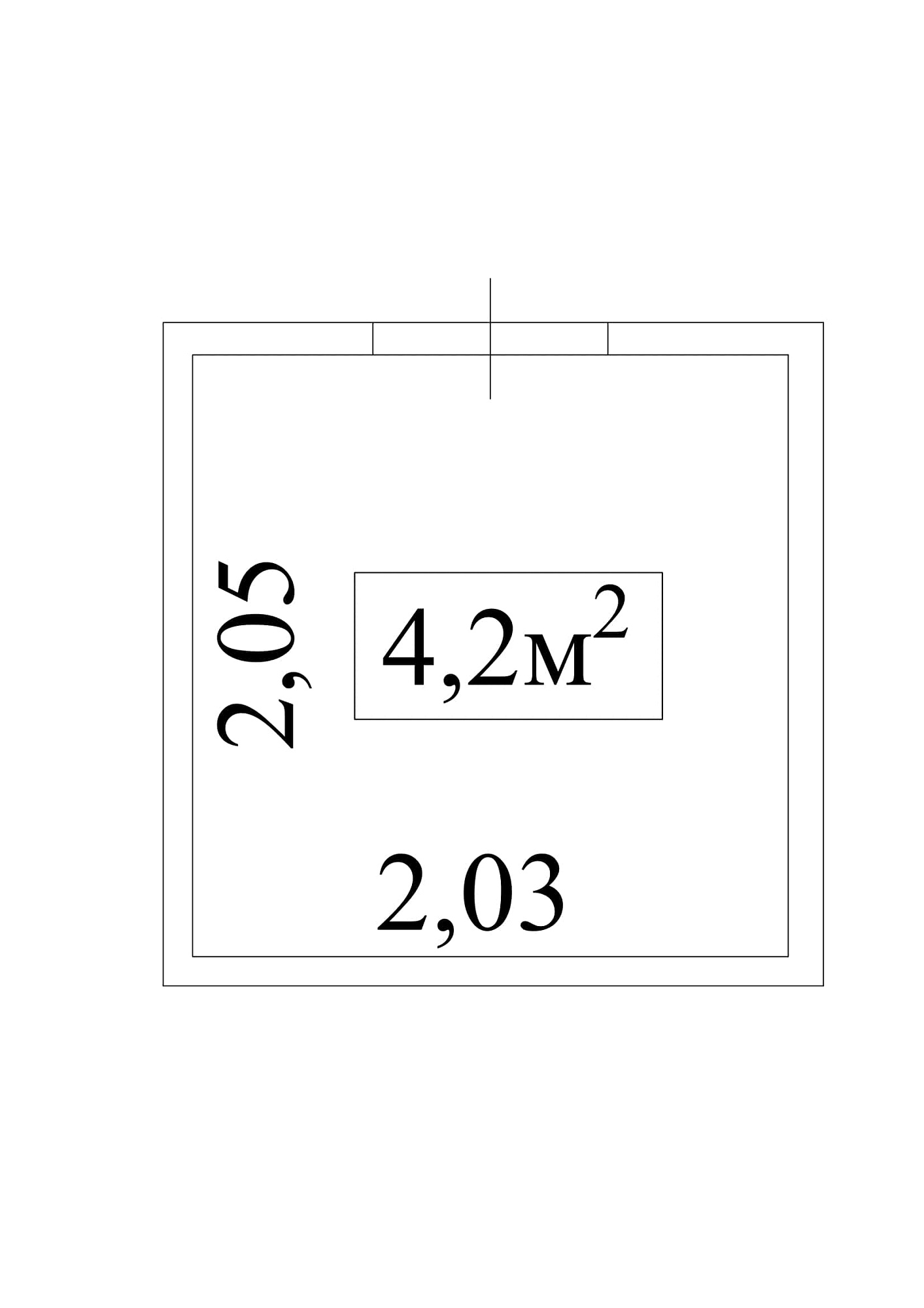 Планування Комора площею 4.2м2, AB-01-м1/К0046.