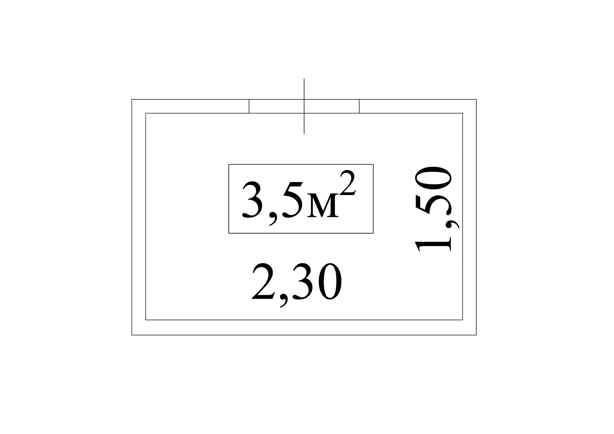 Планування Комора площею 3.5м2, AB-01-м1/К0037.