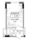 Планування Smart-квартира площею 22.15м2, AB-19-05/00006.
