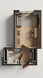 Планировка Smart-квартира площей 19.02м2, ea31ae95-19ff-11eb-ba9c-00155d42e31d.