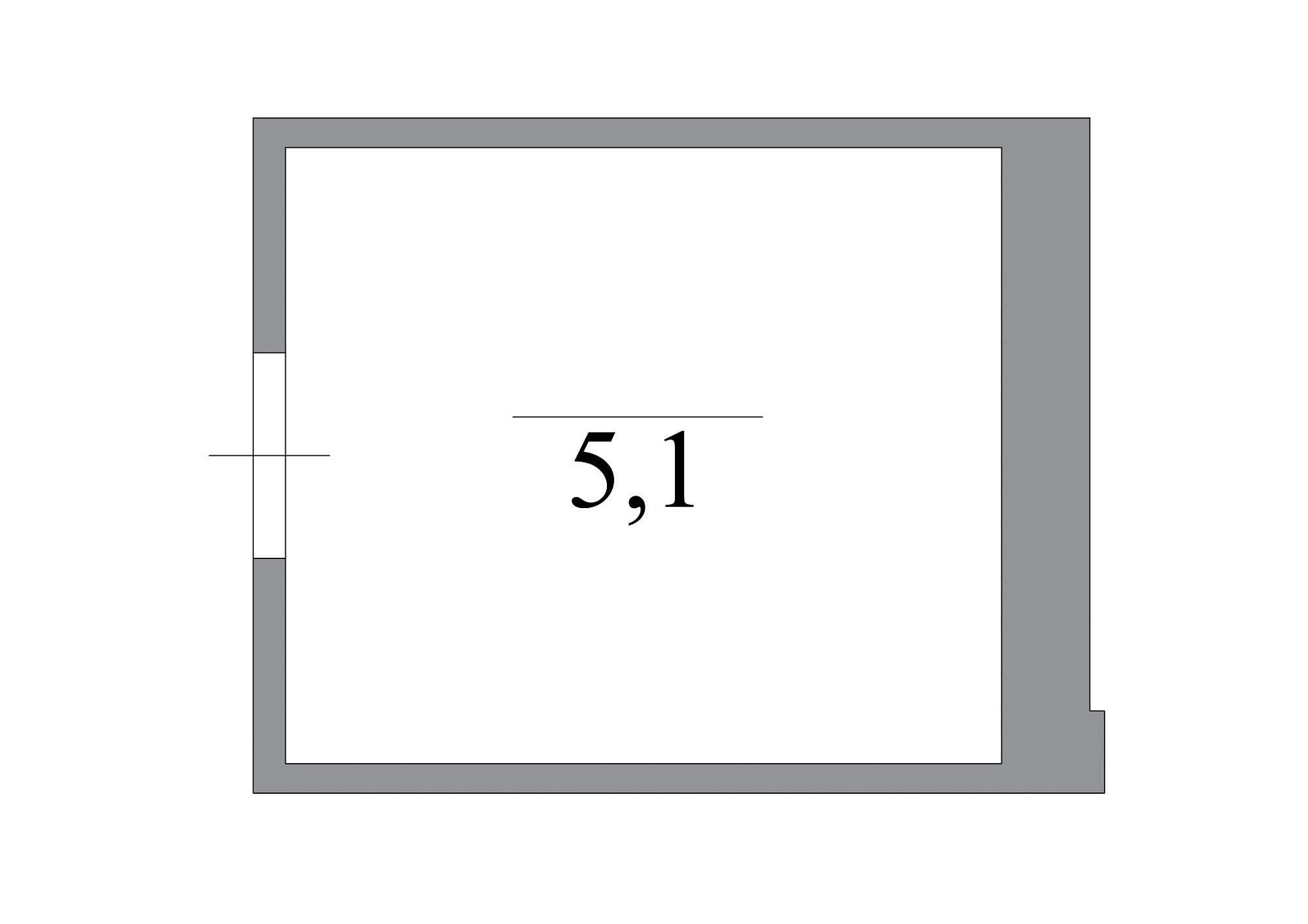 Планування Комора площею 5.1м2, AB-07-м1/К0002.
