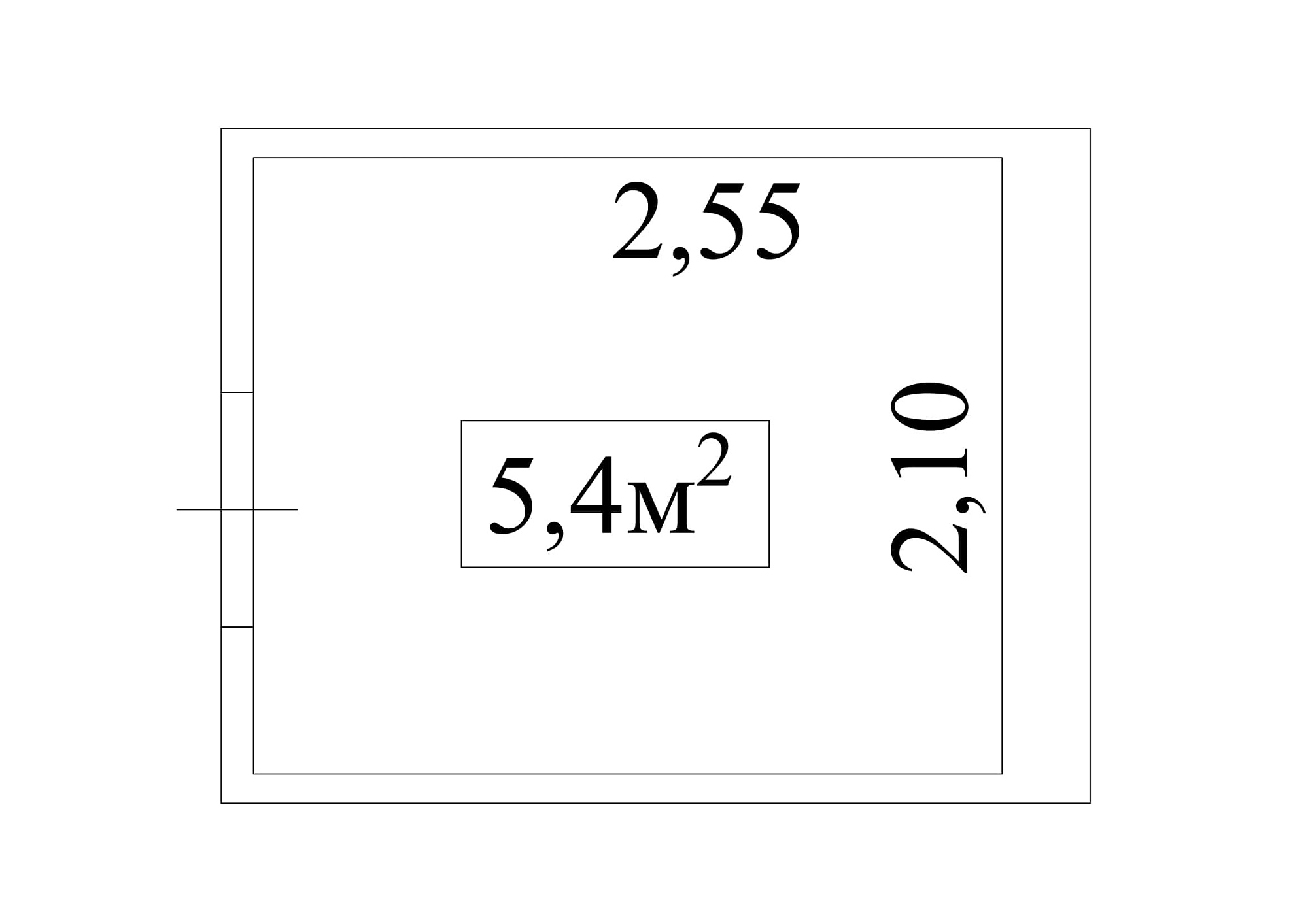 Планування Комора площею 5.4м2, AB-01-м1/К0002.