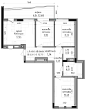 Planning 3-rm flats area 82.7m2, LR-003-03/0008.