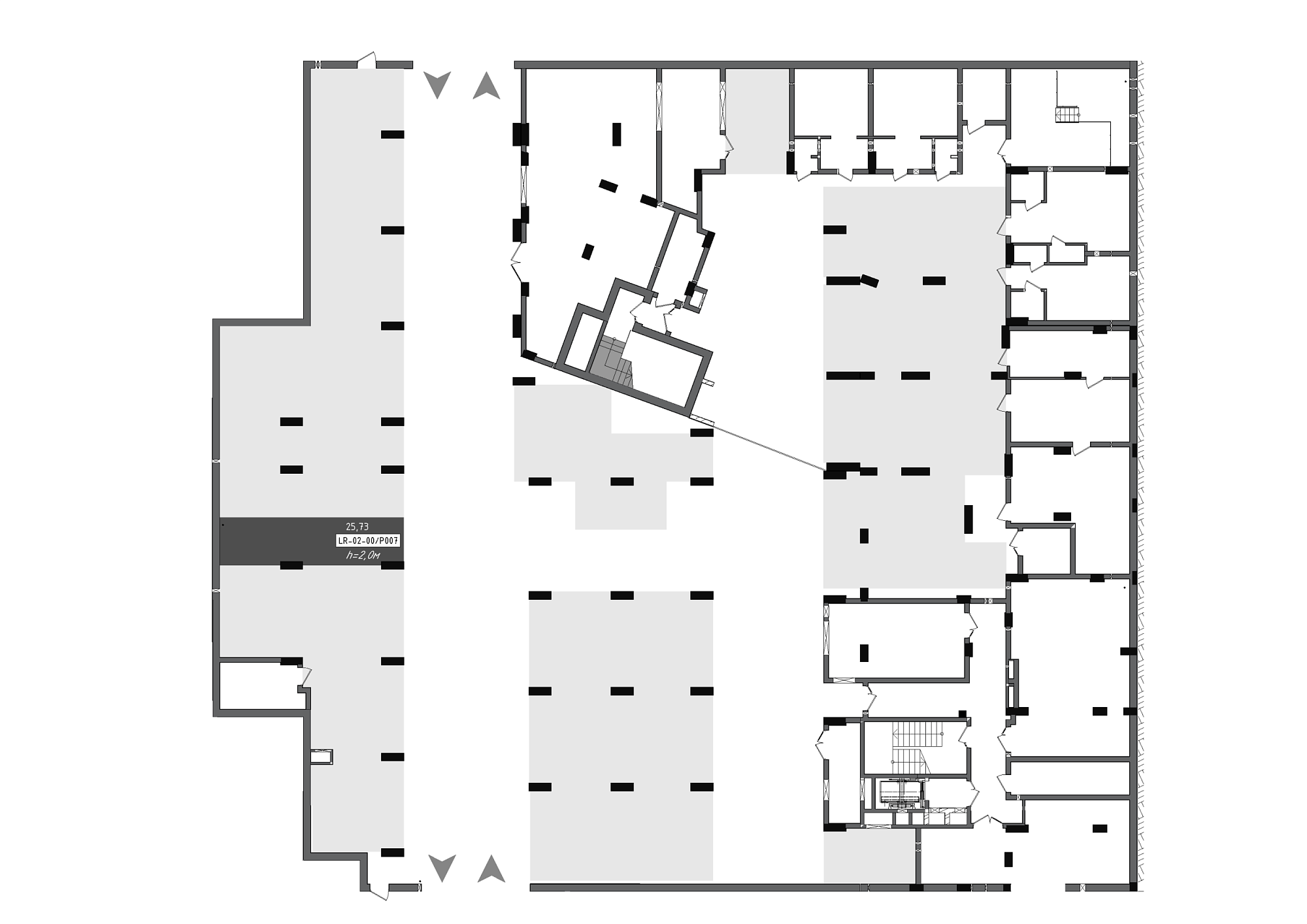 Planning Parking places area 25.73m2, 88f8c47b-24b2-11ef-bac2-00155d42e31d.