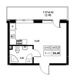 Планування Smart-квартира площею 24.48м2, 9a56b913-f413-11ea-ba9c-00155d42e31d.