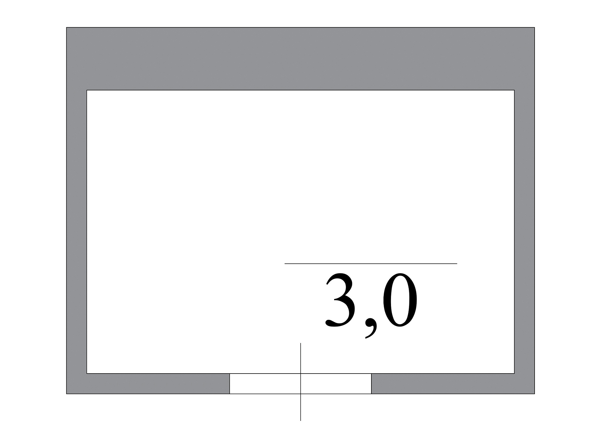 Планування Комора площею 3м2, AB-07-м1/К0039.