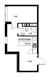 Планування 1-к квартира площею 29.14м2, 9a56b950-f413-11ea-ba9c-00155d42e31d.
